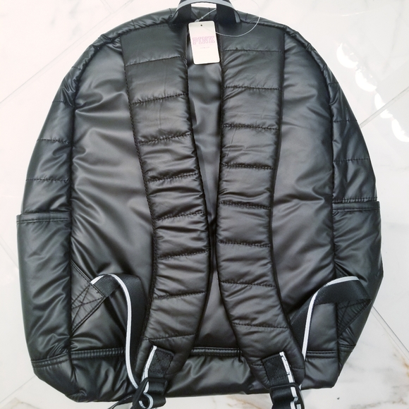 Victoria's Secret PINK Quilted Taffeta Black Campus Backpack NWT - Picture 6 of 10